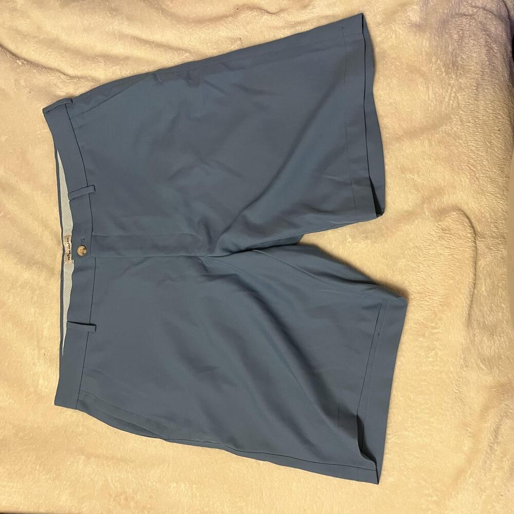 Peter Millar Shorts Mens Size 38 Blue Chino Polyester Athletic Fit 9in
